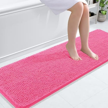 OLANLY Bathroom Runner Rugs 59x20, Extra Soft Absorbent Chenille Bath Rugs