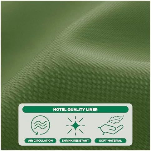 Fabric Shower Curtain Liner 72x72 Inch-Sage Standard Size Shower Liners