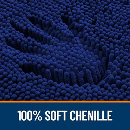 OLANLY Small Bathroom Rugs 24x16, Extra Soft Absorbent Chenille Bath Rugs