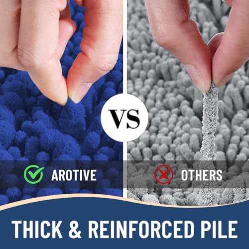 Arotive Bathroom Rugs Mat 30x20, Soft Absorbent Chenille Shaggy Bath Mat