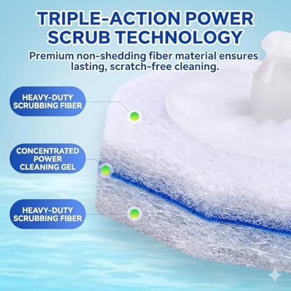 20pcs Disposable Toilet Brush Refills, Replacement Scrubber Heads