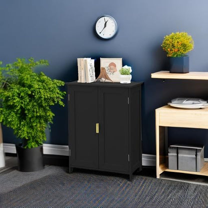 TaoHFE Black Bathroom Storage Cabinet,Bathroom Cabinets Freestanding