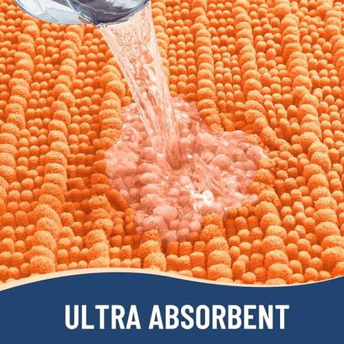 Arotive Bathroom Rugs Mat 34x21, Soft Absorbent Chenille Shaggy Bath Mat