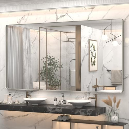 66x36 Inch Silver Bathroom Mirrors for Vanity