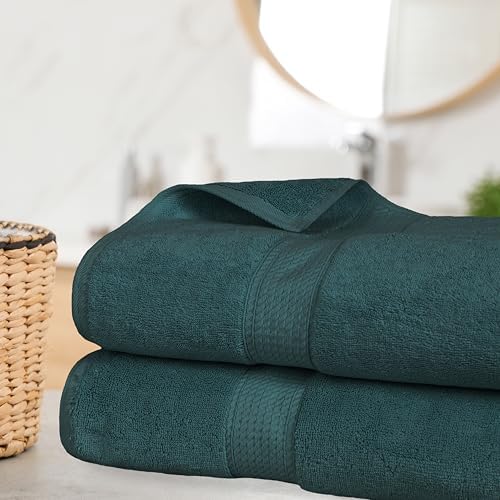 SUPERIOR Egyptian Cotton Pile Heavyweight Bath Sheet, 2 Piece Set, Teal