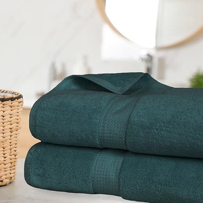 SUPERIOR Egyptian Cotton Pile Heavyweight Bath Sheet, 2 Piece Set, Teal