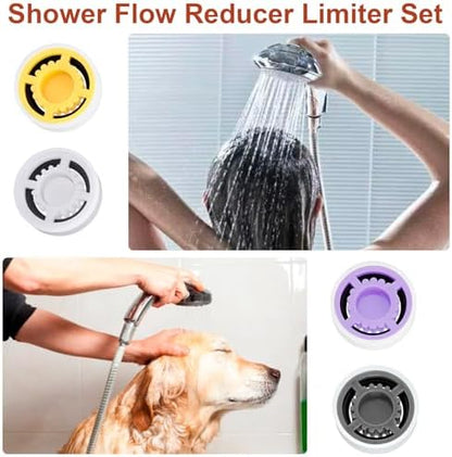 4pcs Shower Head Flow Restrictor, 1.5/1.8/2.5/3.0 GPM