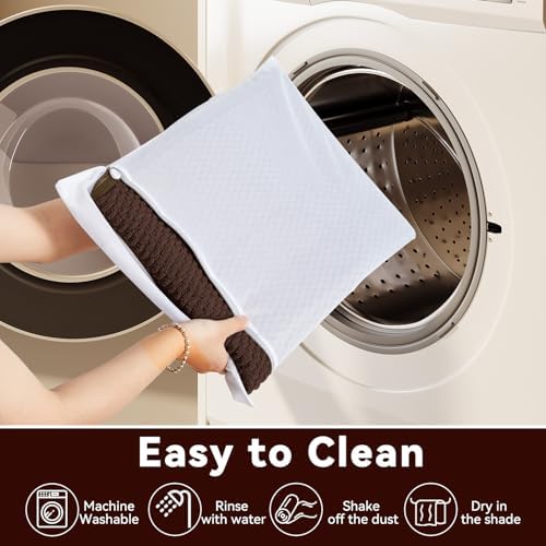 Triohero Small Bathroom Rugs Non Slip Washable Bath Rugs Super Absorbent Bathroom Rug Thin Quick Dry Low Pile Bath Mats, Brown 12"x12"