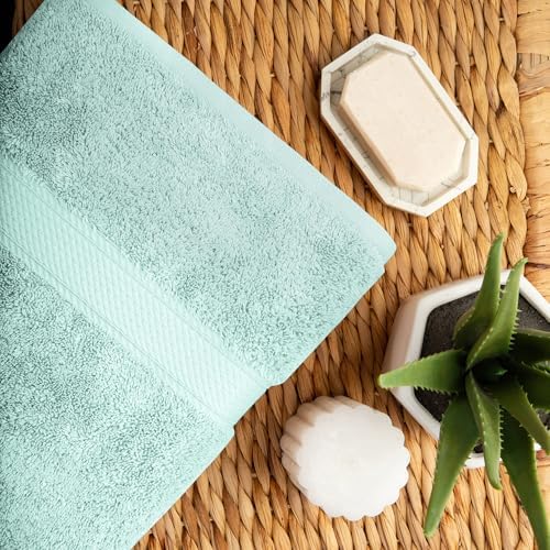 SUPERIOR Egyptian Cotton Ultra Plush & Absorbent, 10 Piece Set, Sea Foam