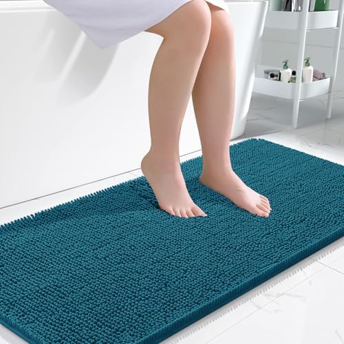 OLANLY Bathroom Runner Rugs 45x27, Extra Soft Absorbent Chenille Bath Rugs