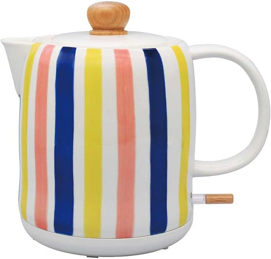 1.0-Liter Ceramic Electric Kettle, 1000W Rapid Boil, Tea Kettles Pot & Hot Water Boiler For Coffee & Tea, Teapot Auto Shut-Off, Boil-Dry Protection (A17)