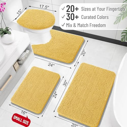 OLANLY Bathroom Rugs 32x20, Extra Soft Absorbent Chenille Bath Rugs