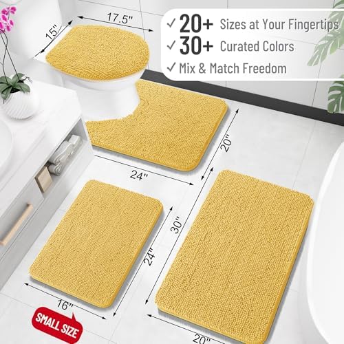 OLANLY Large Bathroom Rugs 50x30, Extra Soft Absorbent Chenille Bath Rugs