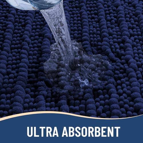 Arotive Bathroom Rugs Mat 40x32, Soft Absorbent Chenille Shaggy Bath Mat