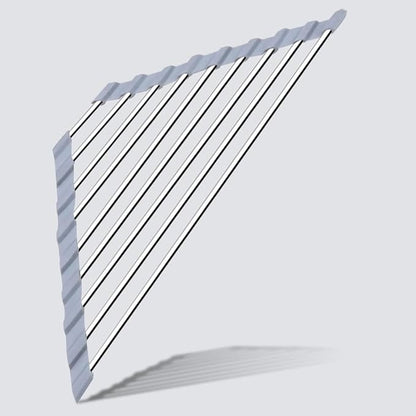 Over the Sink Dish Drying Rack Roll Up and Triangle for Kitchen Corner Drainer Mat Foldable Stainless Steel (Triangle), Silver