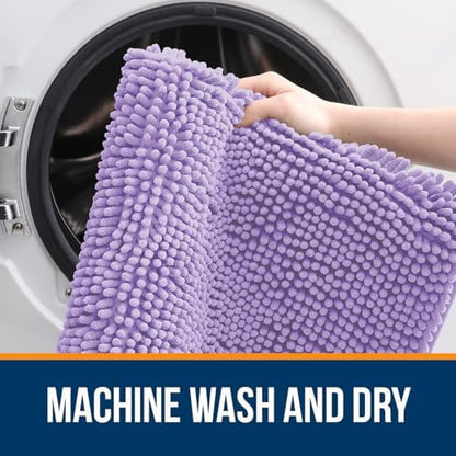 OLANLY Bathroom Runner Rugs 59x24, Extra Soft Absorbent Chenille Bath Rugs