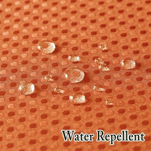 Gibelle No Hook Cloth Burnt Orange Shower Curtain with Liner, 36x74