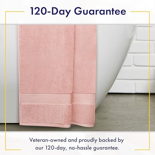 Alusa Home 100% Organic Luxury Bath Sheets - GOTS Certified - Extra Large 35x70 Inches (Pack of 2) Zero-Twist, Long-Staple Cotton Bath Sheet Set (Blush Pink)