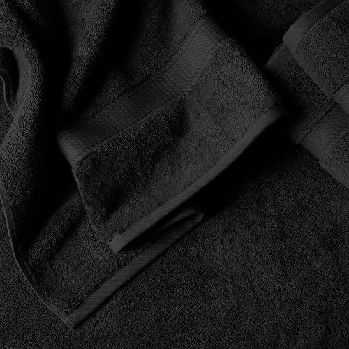 SUPERIOR Egyptian Cotton Ultra Plush & Absorbent, 6 Piece Set, Black