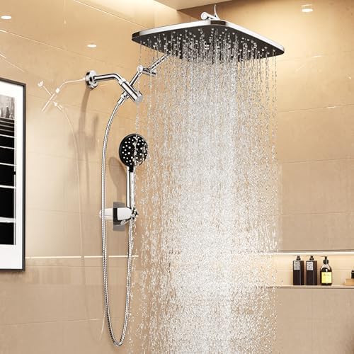 Veken 14" Wide Rain Shower Head with Handheld,Full Body Coverage & Spa-Like