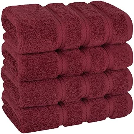 American Soft Linen 100% Cotton Luxury Turkish Towels, 4 PC Hand Towel Set
