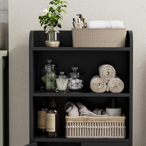 Homhedy Small Bathroom Storage Cabinet, Toilet Paper Storage Cabinet