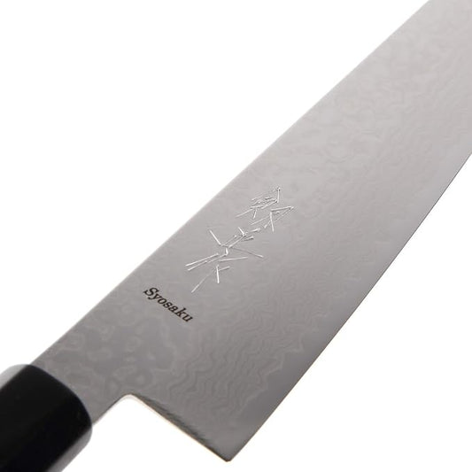 Japanese Chef Knife Damascus ZA18 69 Layer Octagonal Magnolia Wood Handle, Gyuto 9.5-inch (240mm)