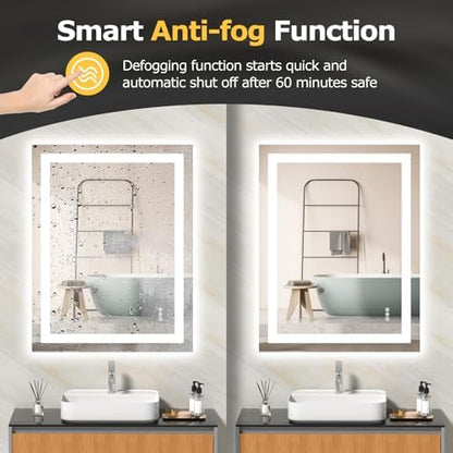 Hivone 28"X36" LED Bathroom Mirror with Lights, UL Listed