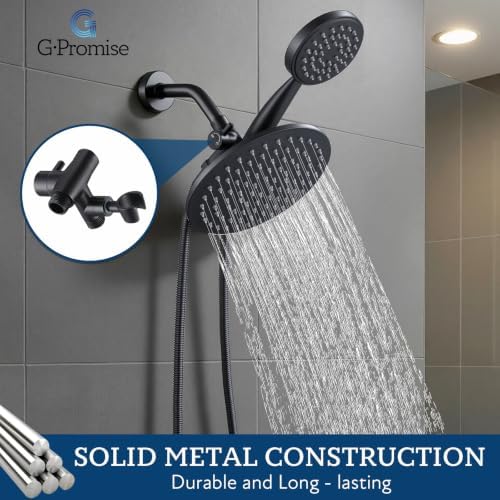 G-Promise Solid Metal Shower Head Diverter with Holder 3-Way