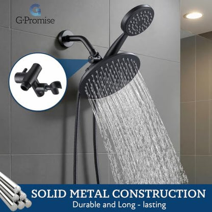 G-Promise Solid Metal Shower Head Diverter with Holder 3-Way