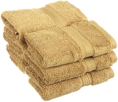 Superior Egyptian Cotton Plush & Absorbent, Face Towel Set of 6, Toast