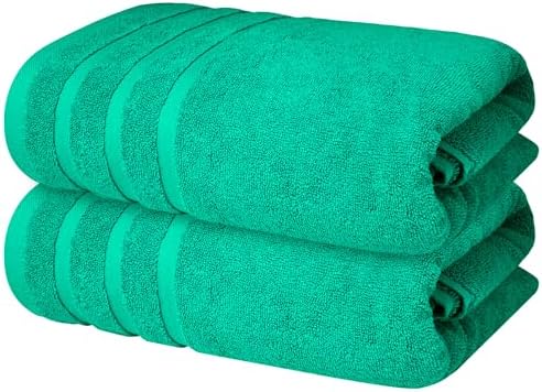 Infinitee Xclusives 100% Ring-Spun Cotton Bath Towels for Bathroom - Pack 2
