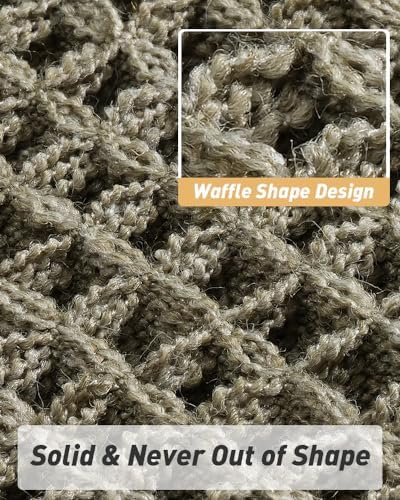 Upgraded Waffle Bath Mat Set of 2 Absorbent Non Slip Bathroom Mat 17" x 24"
