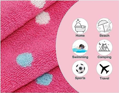 ORIGINAL KIDS 6 Piece Towel Set - 100% Cotton Jacquard Bathroom Towel Set