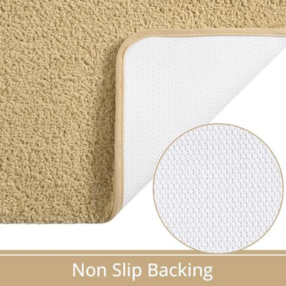 LOCHAS Bathroom Rug Runner 24x70 Inch, Bath Rugs Non Slip, Beige