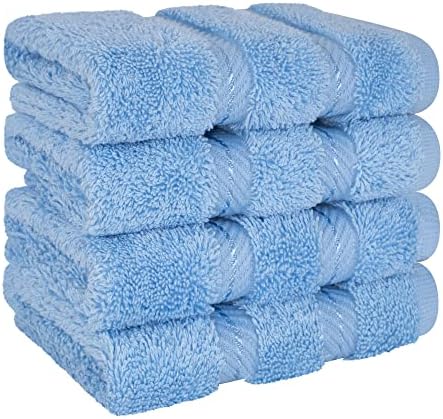 American Soft Linen 100% Cotton Luxury Turkish Towels, 4 PC Washcloth Set