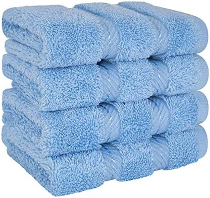 American Soft Linen 100% Cotton Luxury Turkish Towels, 4 PC Washcloth Set