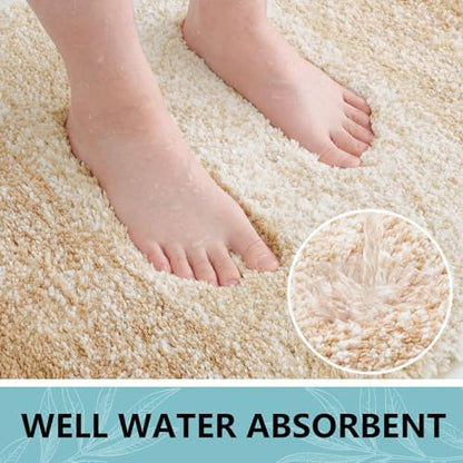 Arotive Microfiber Bathroom Rugs, Shaggy Soft Absorbent Bath Rug, 44x24