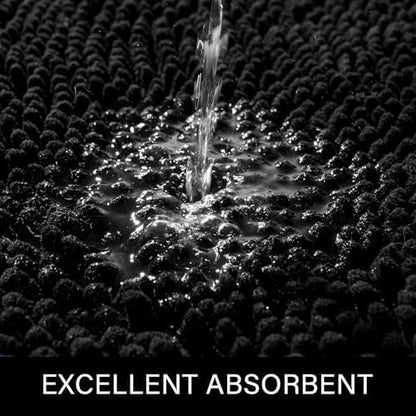 LOCHAS Luxury Bathroom Rug Shaggy Bath Mat 24 x 60 Inch, Black
