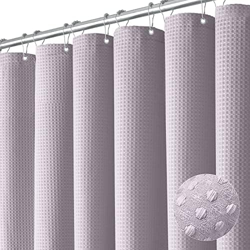Dynamene Stall Waffle Shower Curtain 256 GSM Heavy Fabric 54x78 Lavender