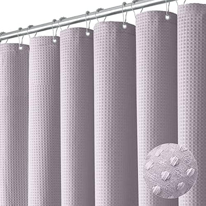 Dynamene Stall Waffle Shower Curtain 256 GSM Heavy Fabric 54x78 Lavender