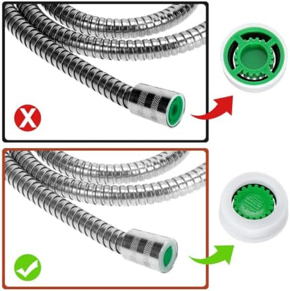 4Pcs Shower Flow Restrictor, Green Water Flow Reducer Control Value