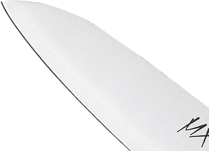 Mercer Culinary MX3 Premium San Mai VG-10 Steel Core Blade Santoku Knife, 185mm 7 Inch,Black