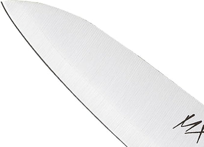 Mercer Culinary MX3 Premium San Mai VG-10 Steel Core Blade Santoku Knife, 185mm 7 Inch,Black