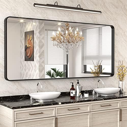 WEER Black Bathroom Vanity Mirror 72X32 Inch