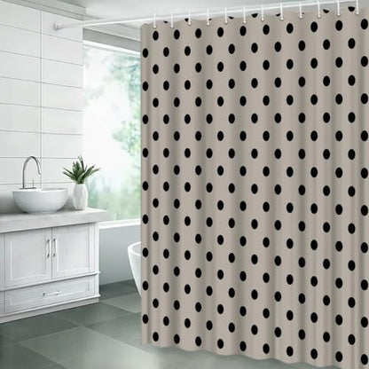 Polka Dot Shower Curtain Bathroom Decor with Hooks,70" Wx78 H