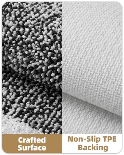 Color&Geometry Simple and Stylish Bathroom Rugs for Bathroom, 20"x32",Black