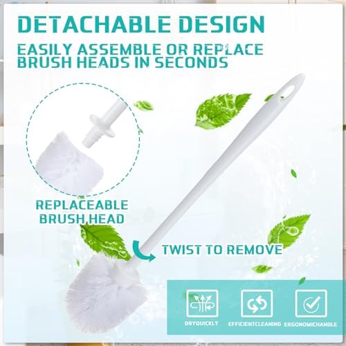 Tioncy 21 Pcs 14.2 Inch Toilet Brushes for Bathroom Bowl Scrubber