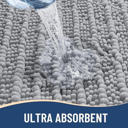 Arotive Bathroom Rugs Mat 30x17, Soft Absorbent Chenille Shaggy Bath Mat