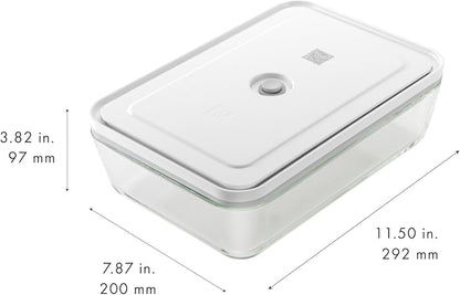 ZWILLING Fresh & Save Large Vacuum Sealer Container, Casserole Dish with Lid, Brownie Pan, Lasagna Pan, Pizza Pan, 11.5 x 7.9 x 3.2-inch